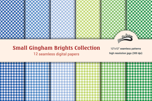 Download Gingham Digital Paper Pattern Bundle - Pattern bundle Collection