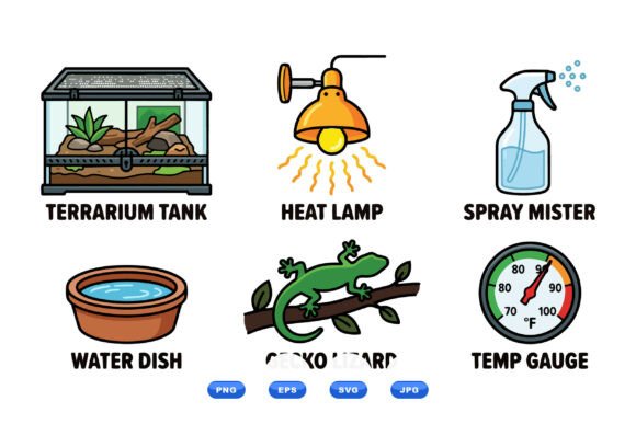 Download Reptile Terrarium Icon Set - Reptile Collection