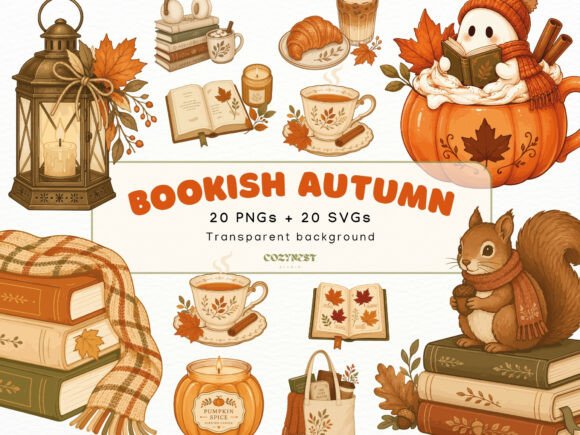 Download Autumn Bookish Cliparts, Fall Aesthetic - Aesthetic Collection