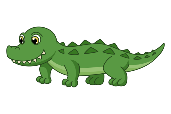 Download Green Crocodile Cartoon Icon. Reptile an - Premium Resources