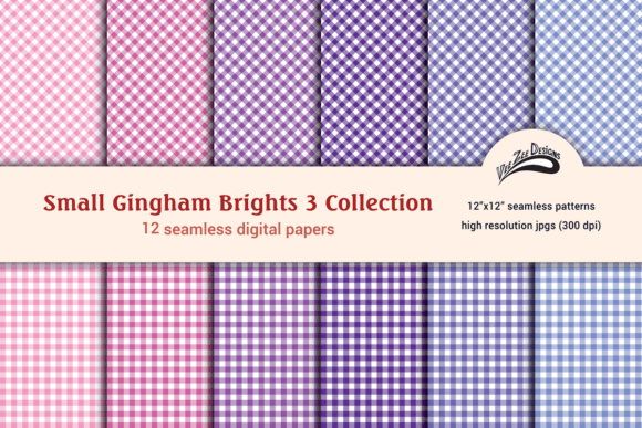 Download Gingham Digital Paper Pattern Bundle - Pattern bundle Collection
