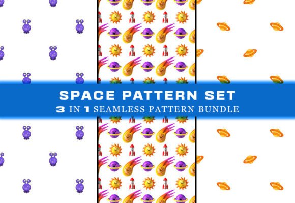 Download Space Astrology Seamless Pattern Bundle - Pattern bundle Collection