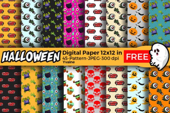 Download Halloween Digital Paper Pattern Bundle - Pattern bundle Collection
