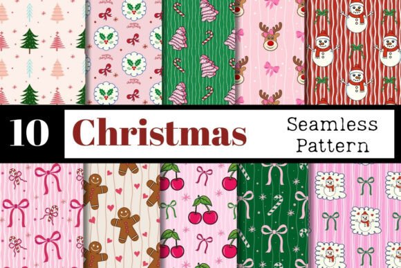 Download Christmas Repeating Pattern Bundle PNG - Pattern bundle Collection