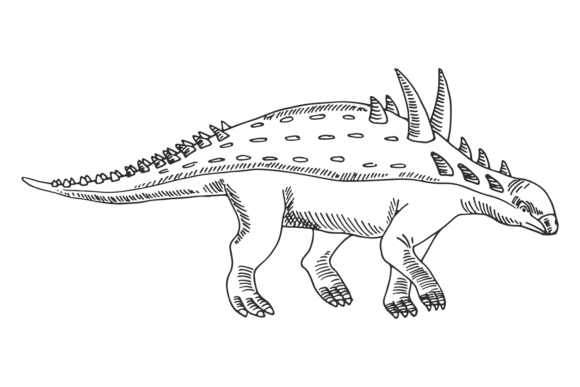 Download Euoplocephalus Drawing. Ancient Reptile - Premium Resources