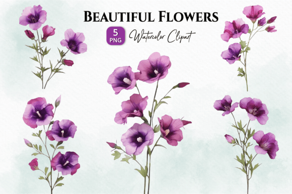 Download Beautiful Flowers Watercolor Clipart Png - Beautiful flowers Collection
